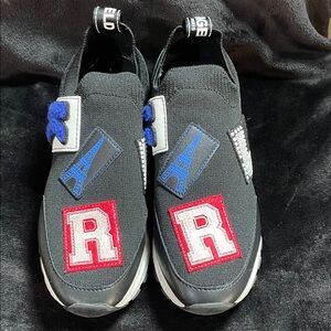 Karl Lagerfeld Black Sneakers with Red and Blue Accents